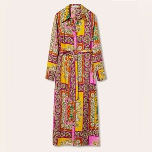 NWT Mango Baroque Silk Dress